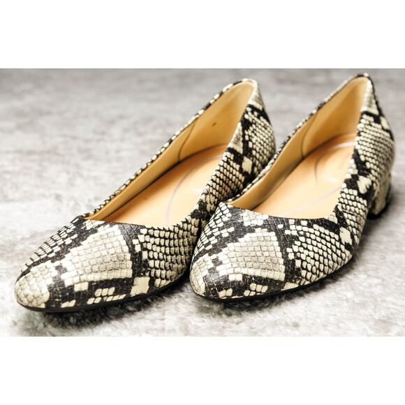 Easy Spirit Caldise Snake Print Leather Block Heel Shoes Womens Size 9 NWOB - Picture 15 of 15
